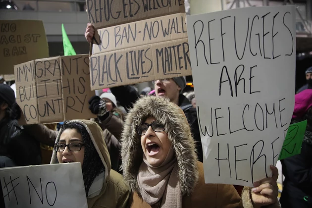 Protestors Rally At Chicago's O'Hare Airport Against Muslim Immigration Ban